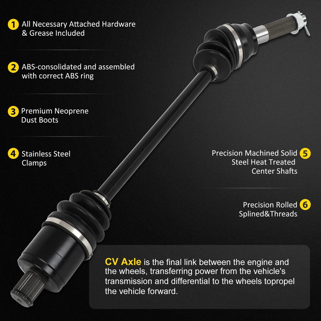 2X Rear CV Axles for Polaris Ranger Crew RZR XP 4 1000 (2017–2018)