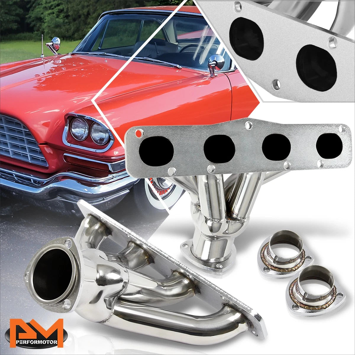 Stainless Steel Performance Exhaust Header for Chrysler Hemi 331-392 V8 (1951–1959)
