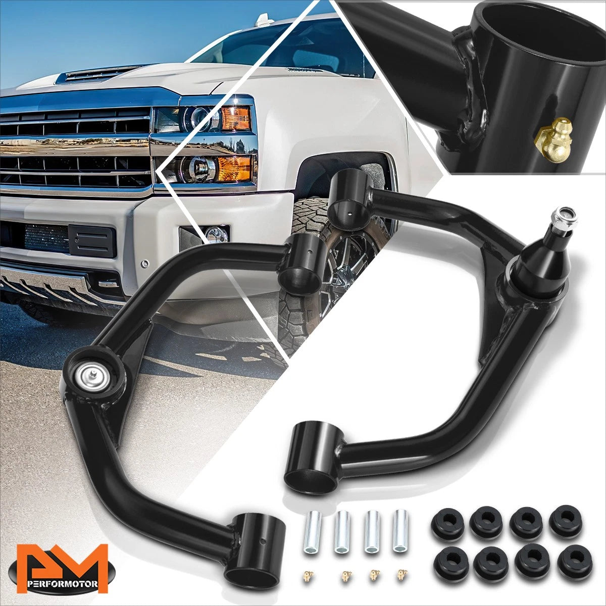 Set of 2 Front Upper Control Arms for Silverado Sierra 2500/3500HD (2011–2019)