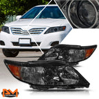 Projector Headlight Set for Toyota Camry (2010–2011) - Smoked Housing, Amber Signal