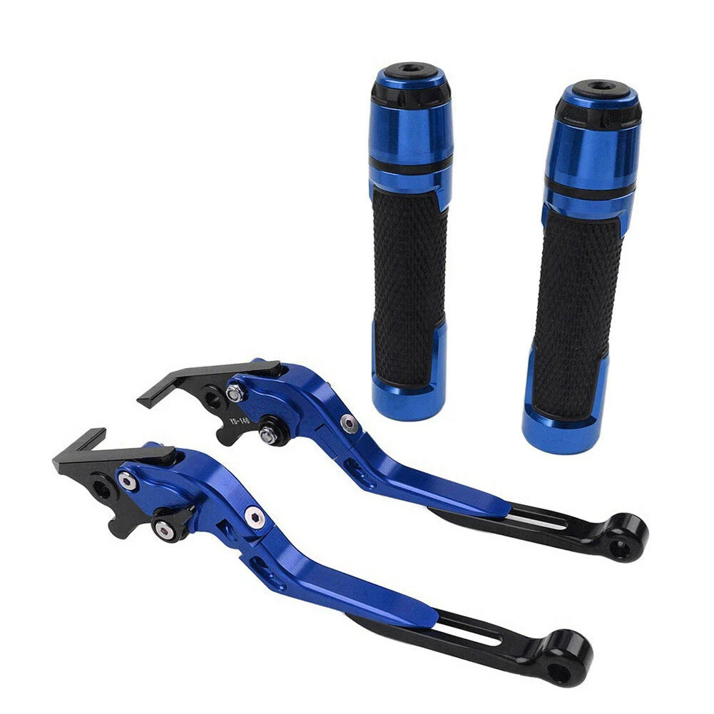 Blue Brake Clutch Levers Grip Set for Suzuki GSXR600/750 (2006-2019)