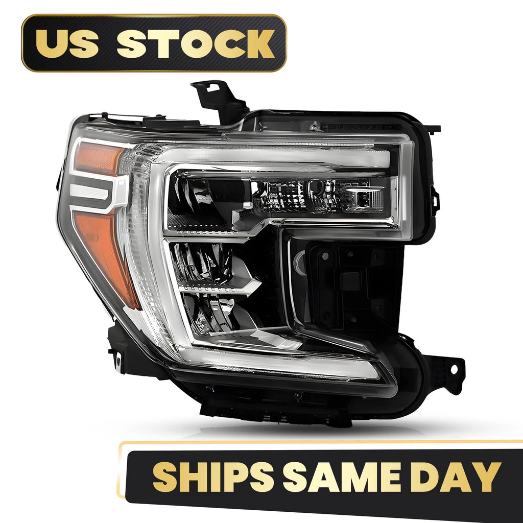 LED DRL Headlight w/Halogen Turn Signal for GMC Sierra 1500 (2019–2022)