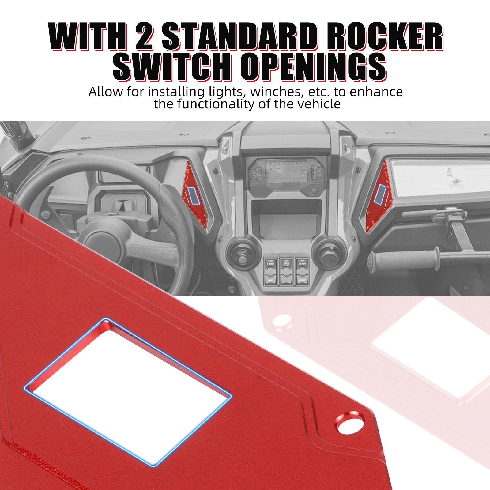 Rocker Switch Panel for Honda Talon 1000R 1000X (2019–2024) Aluminum