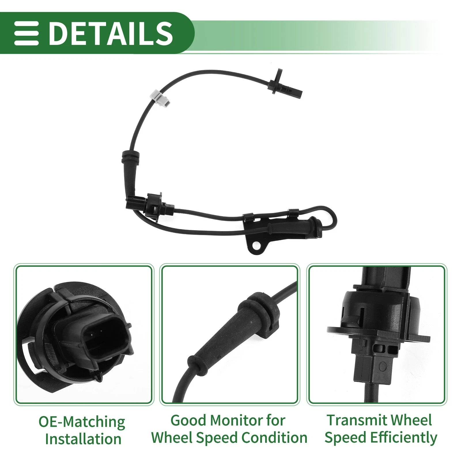 ABS Wheel Speed Sensor No. 57455SZTA01 for Honda CR-Z (2016) Front Left