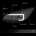 LED DRL Tube Bar Projector Headlight for Ford Escape (2013–2016)