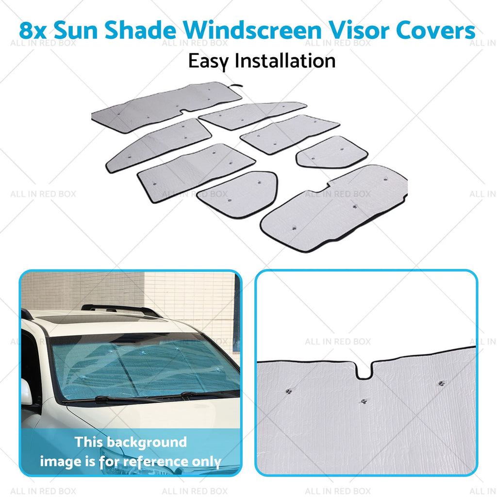 8x Sun Shade Windscreen Visor Cover for Toyota Land Cruiser Prado (2009–2023)