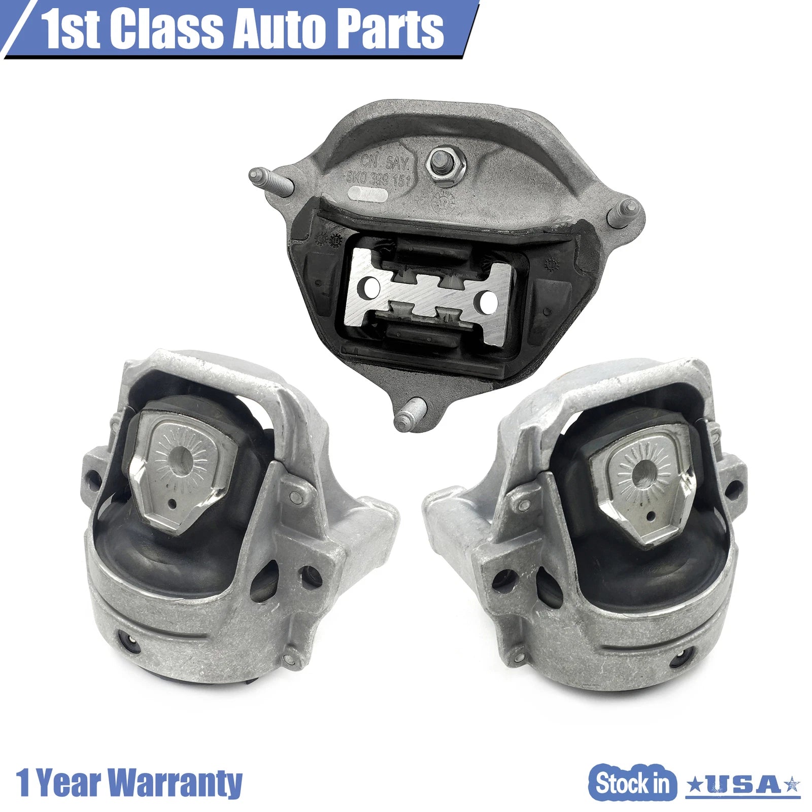 Engine Mount & Trans Mount for Audi A5 A4 Quattro (2008–2017) 2.0L 3.2L