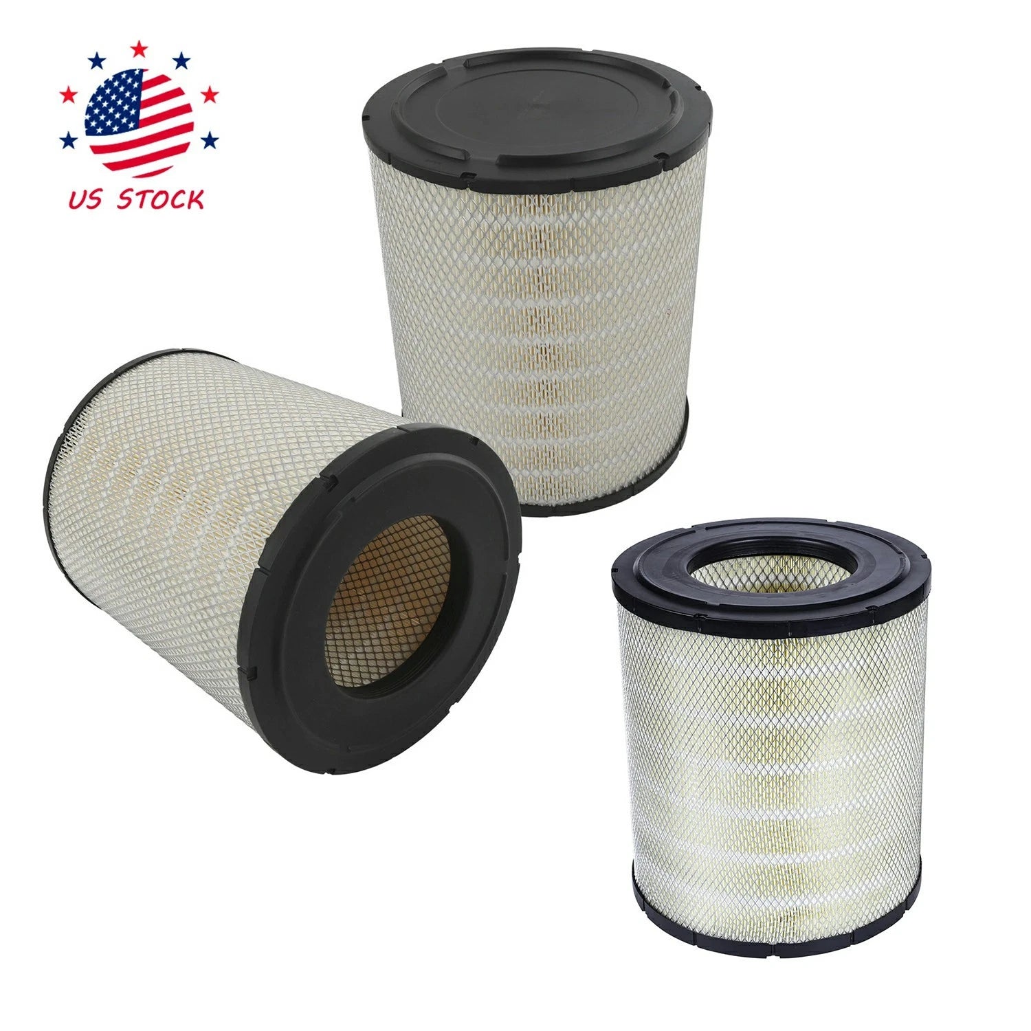 3X Air Filter for Freightliner Columbia (RS3518) (AF25139M, P185069, P527682)