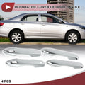 Set of 4 Door Handle Covers for Toyota Camry (2018–2024) Silver Tone ABS