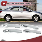 Set of 4 Door Handle Covers for Toyota Camry (2018–2024) Silver Tone ABS