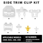 35 x Side Trim Clips for Benz 190 Series W201 190E 190D (1982-1993)