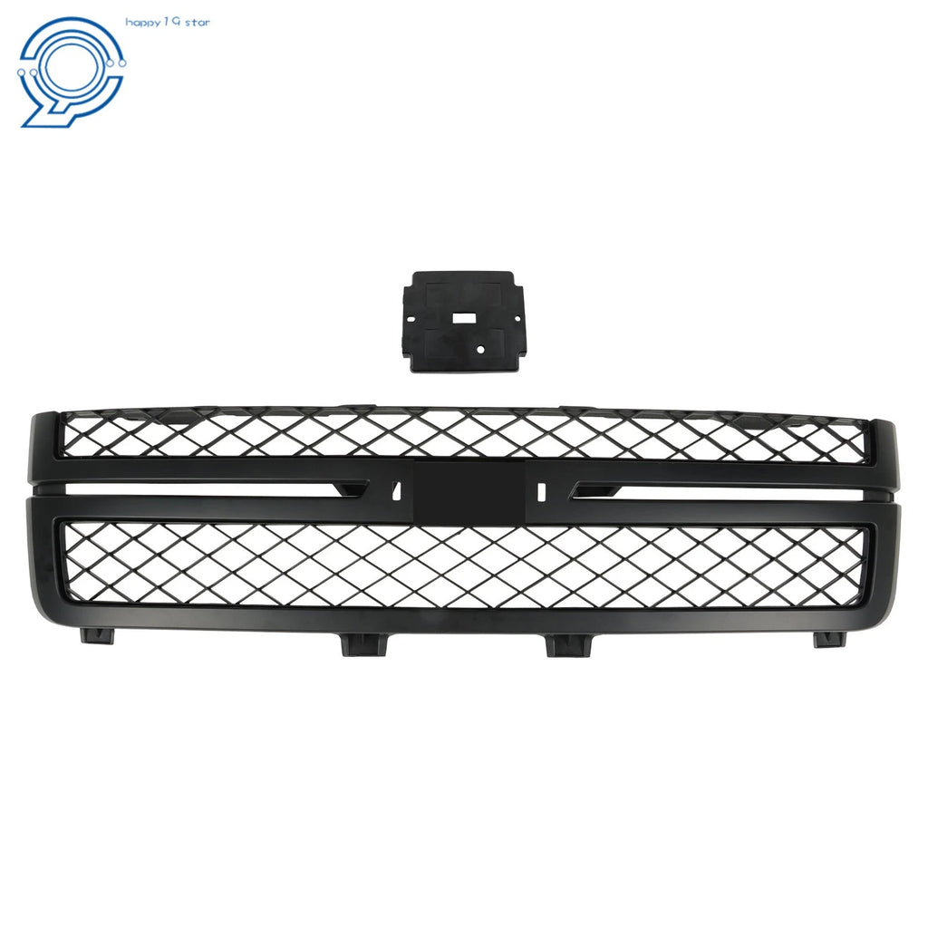 Front Bumper Grille Matte Black for Chevy Silverado 2500HD 3500HD (2011–2014)