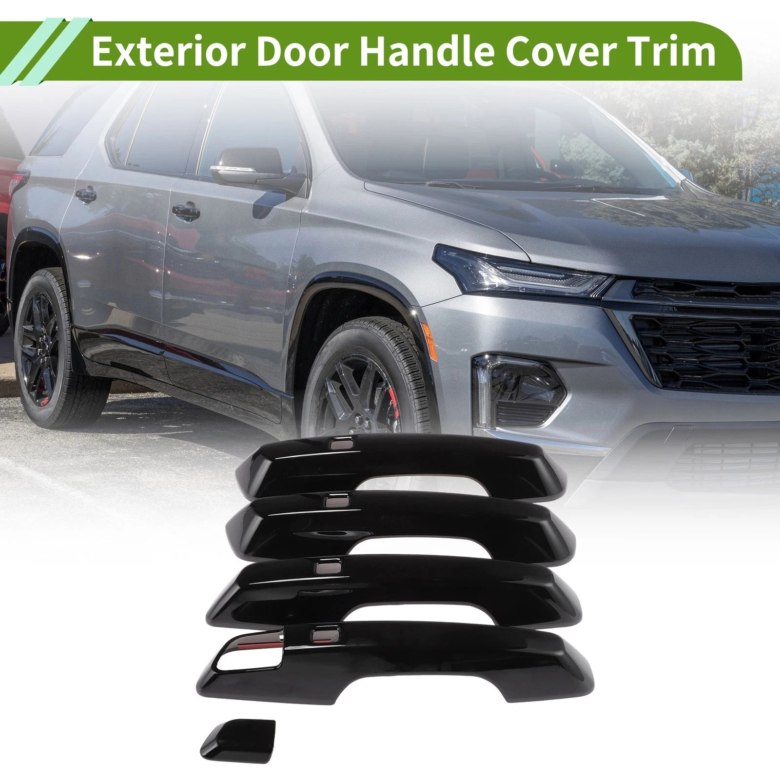 Exterior Door Handle Cover Trim for Chevrolet Traverse (2024–2025) Black