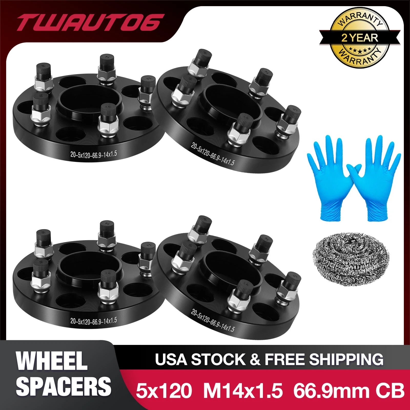 4pc 20mm Wheel Spacers for Buick LaCrosse Regal (2011–2017)