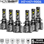 6X H7 9006 LED Headlight Bulbs for Universal Fit (Conversion Kit)