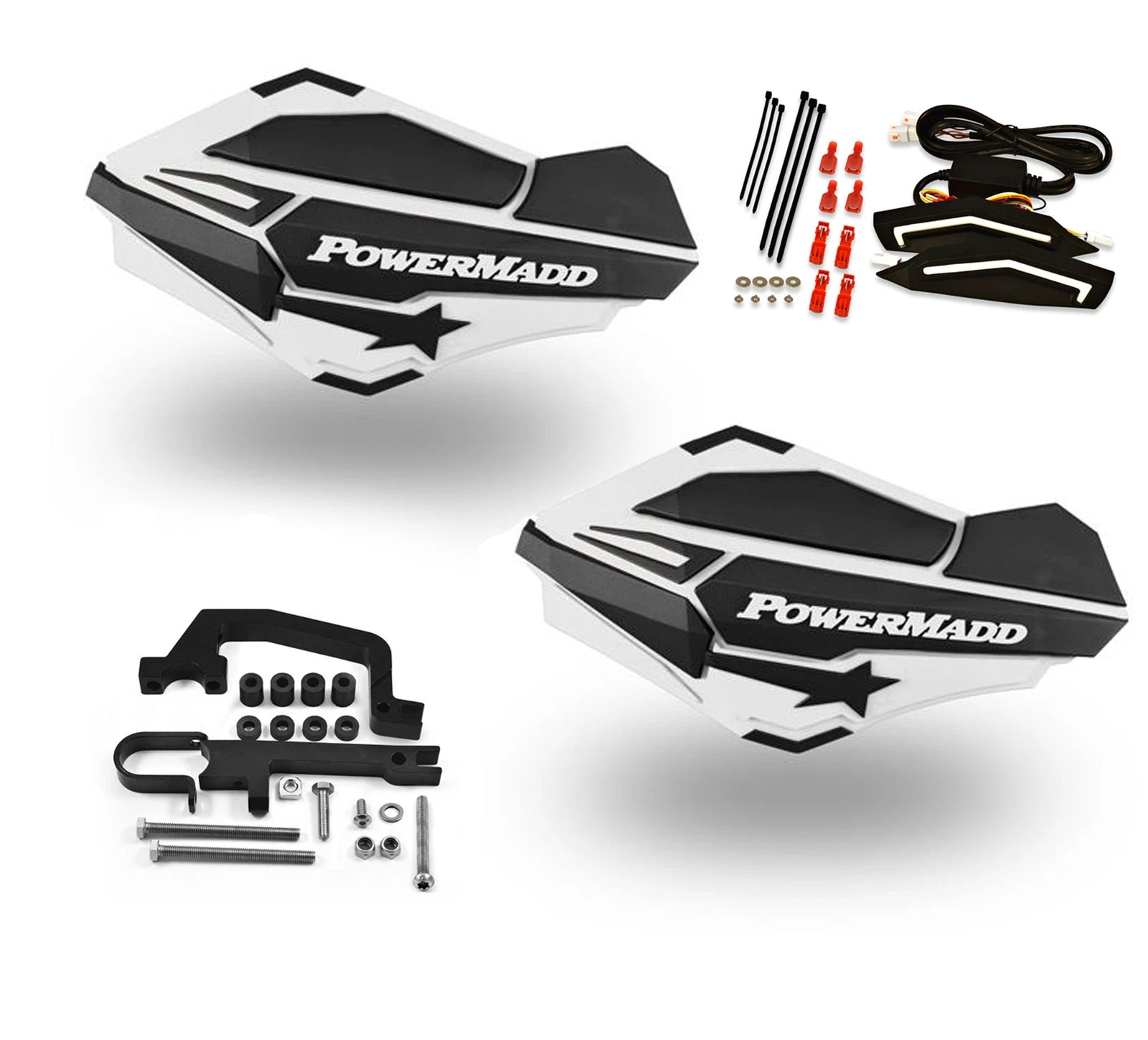 Powermadd Sentinel LED Turn Signal Handguards for Snowmobile (Hayes)