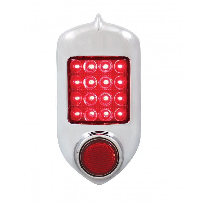 LED Tail Light Assembly Pair with Chrome Housing for Chevrolet (1951–1952)
