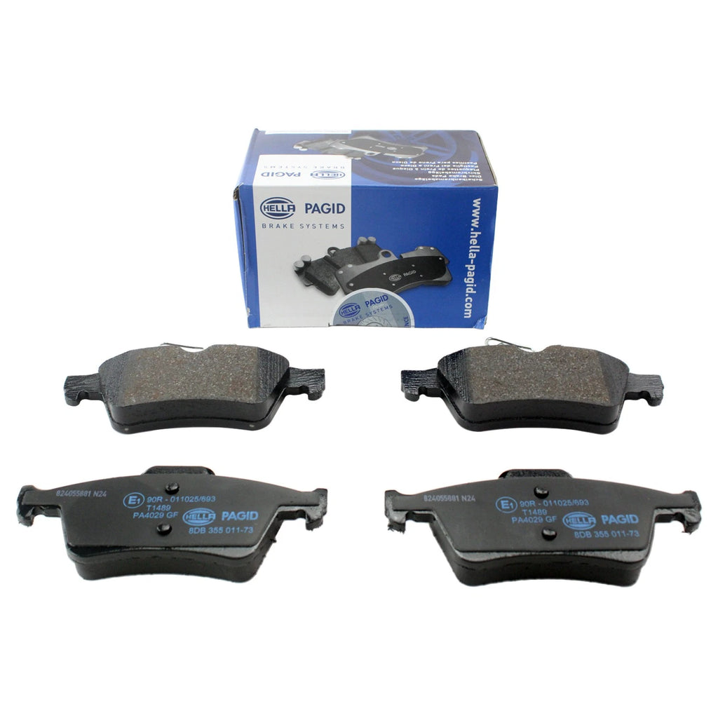 Set of 4 Hella Rear Brake Pads for Chevy Ford Jaguar Mazda Pontiac Saab Saturn Volvo