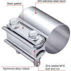 2.25" Butt Joint Exhaust Band Clamp for Universal Applications (T304)