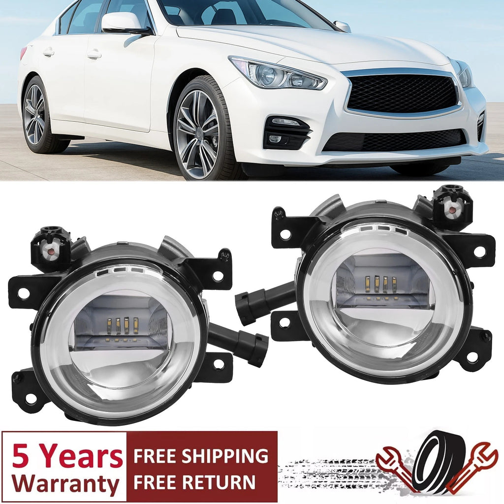 LED Fog Light Lamp Pair for Infiniti Q50 QX60 QX80 (2014–2020)