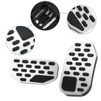 2X Brake Gas Accelerator Pedal Covers for Ford F150 (2022) - Silver Tone 718844648431