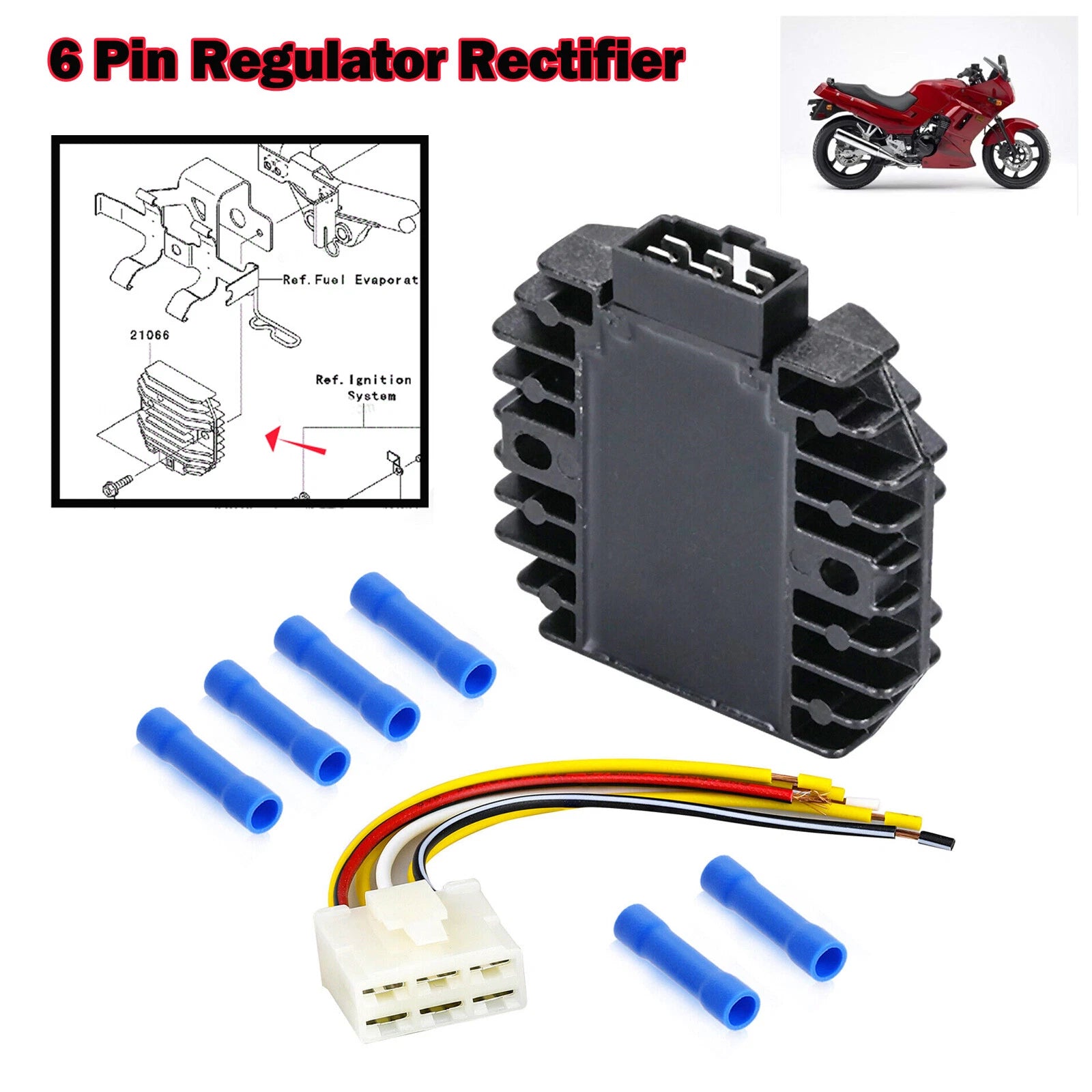 Regulator Rectifier for Kawasaki EX250 Ninja 250R (2008-2012)