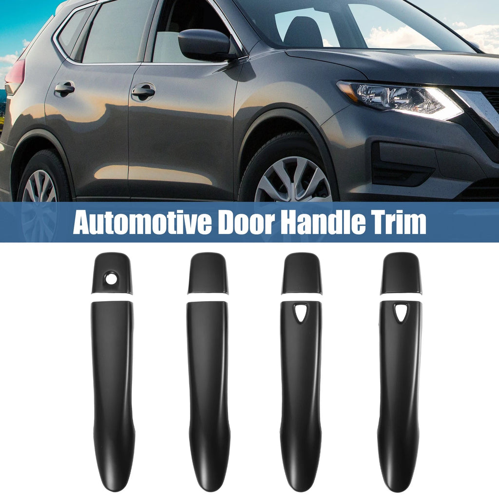 Set of 4 Door Handle Cover Trim for Nissan Rogue (2014–2019) Matte Black