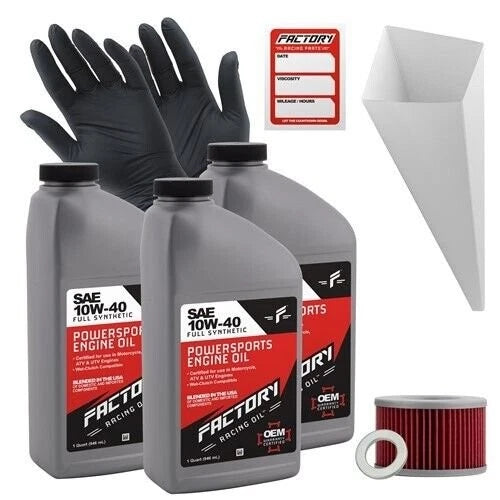3 Quart Oil Change Kit for Honda TRX400FA/FGA, VTR250 (10W-40)