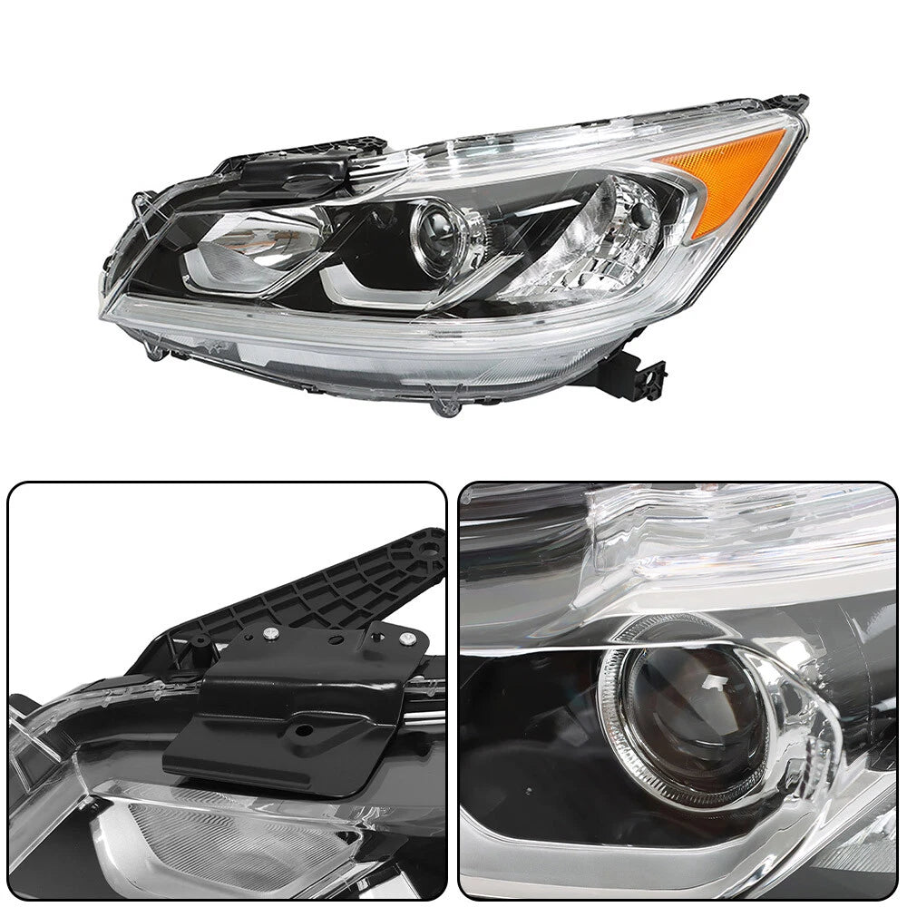 Headlamp Assembly for Honda Accord (2016–2017) Left Driver Side Halogen