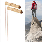 Set of 2 Wooden Handle Copper Probes for Water Locating and Paranormal Use