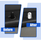 Set of 2 Door Lock Rod Knob and Button Cover for BMW 328i 335i (2007–2013) Silver Tone