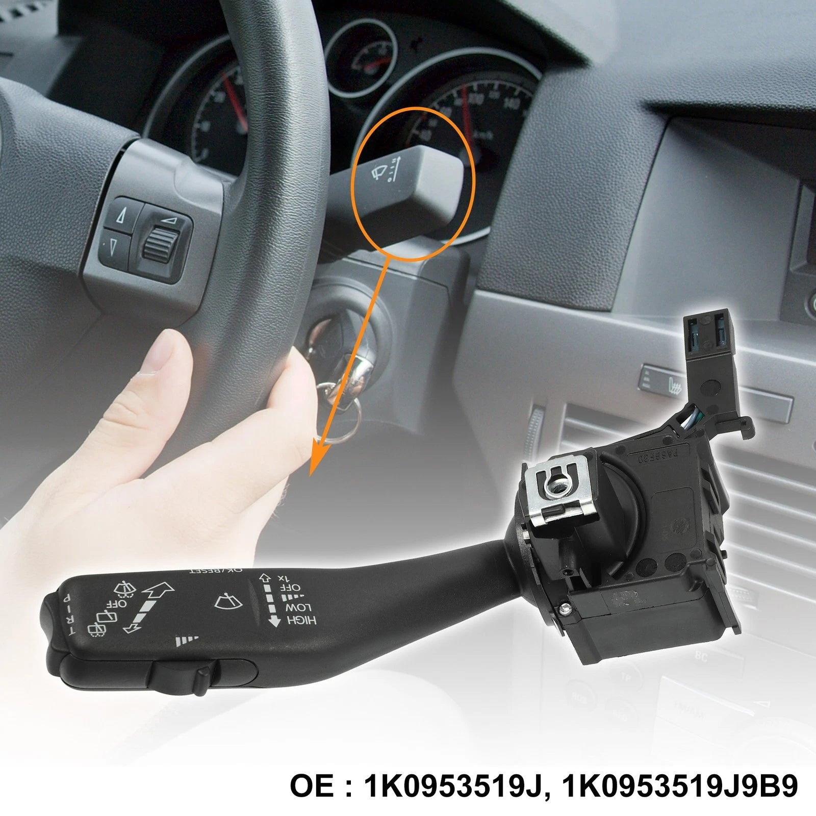 Windshield Wiper Switch Column Assembly for Audi A3 (2003–2012) 1K0953519J