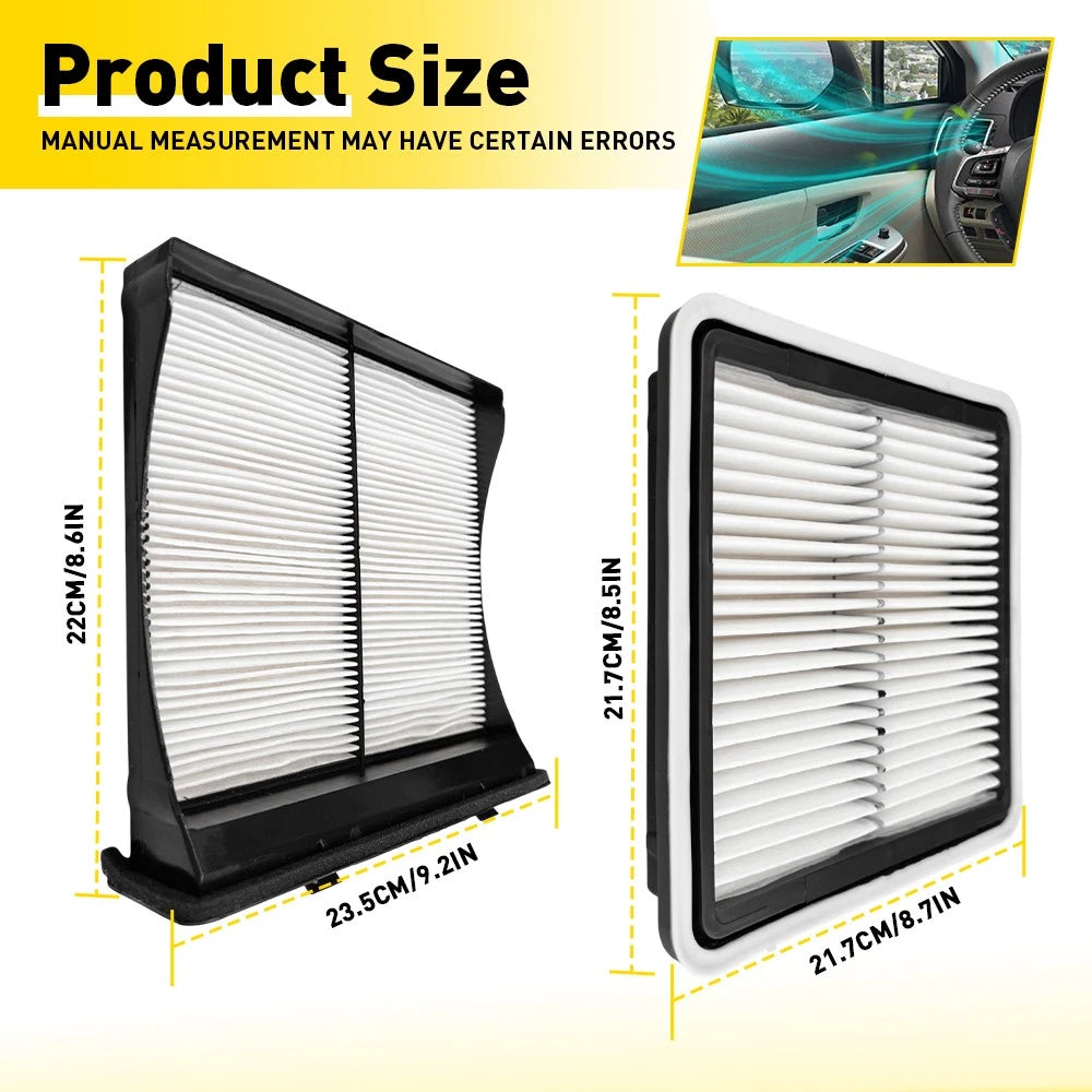 Set of 2 Engine & Cabin Air Filters for Subaru Forester WRX Impreza XV Crosstrek (2009–2018)
