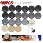 100pcs Sanding Discs for Artificial Stone (50mm, 60-10000 Grit)