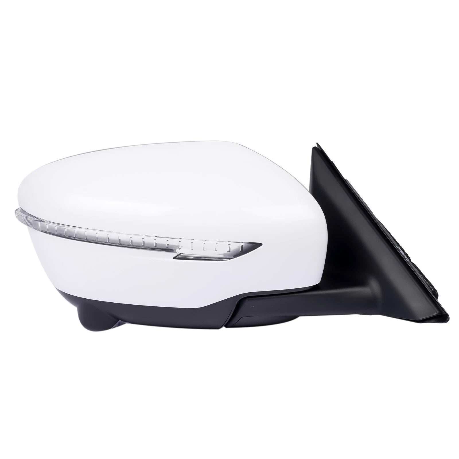 Heated Power Fold Right Side Door Mirror for Nissan Rogue (2014–2017) White