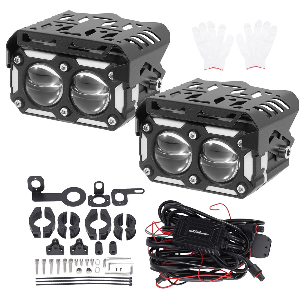 80W LED Fog Lights for Motorcycle ATV UTV SUV (Universal)