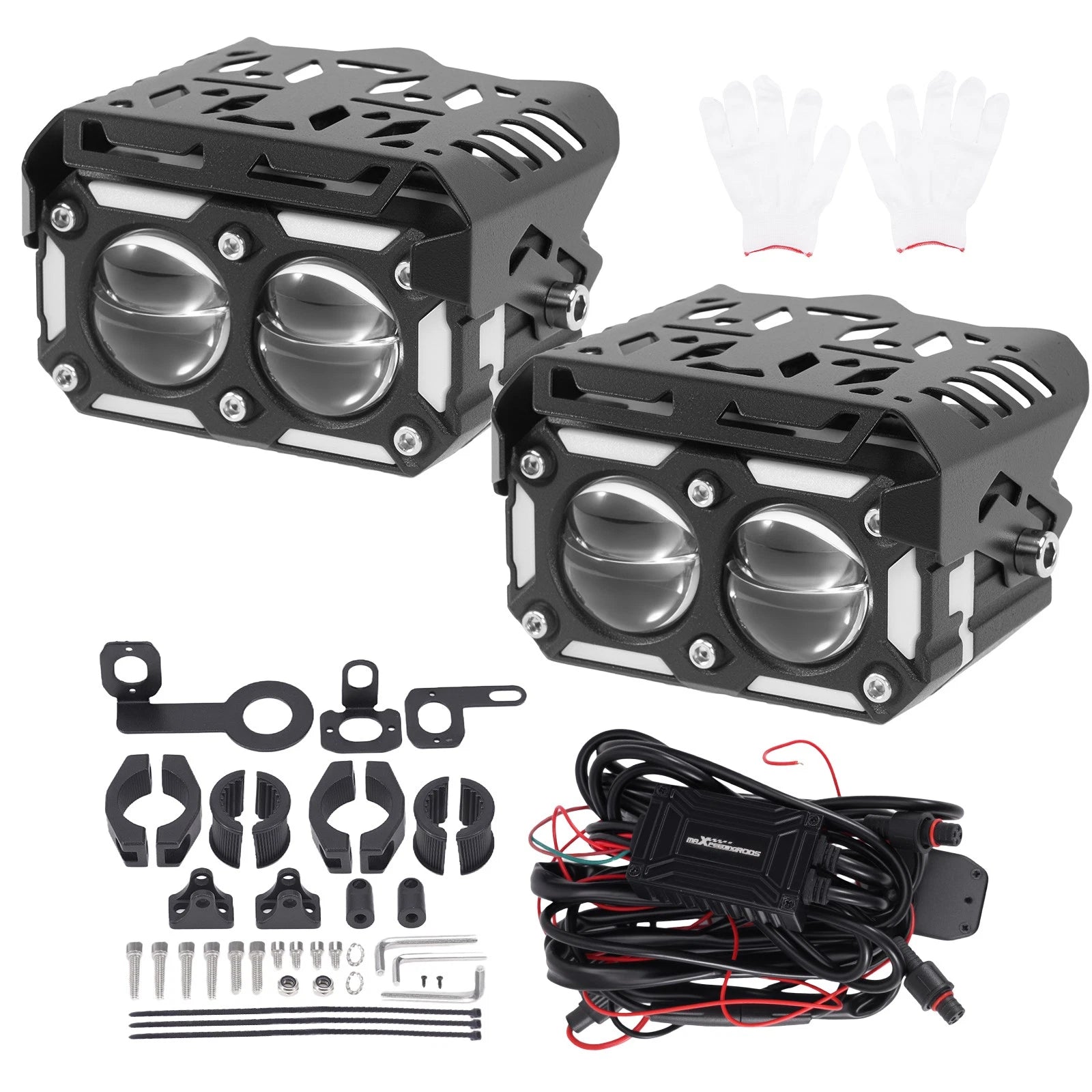 80W LED Fog Lights for Motorcycle ATV UTV SUV (Universal)