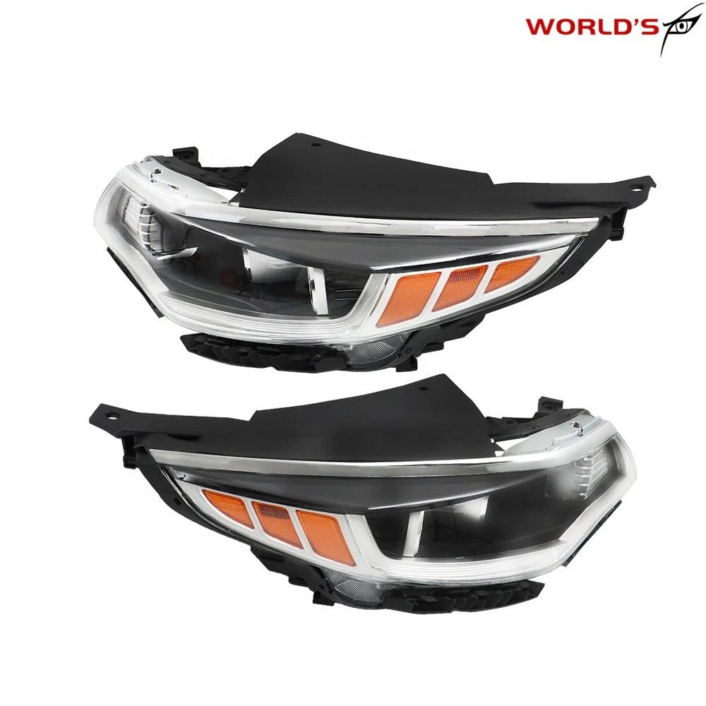 Set of 2 Halogen Headlights for Kia Optima (2016–2018) Chrome Housing