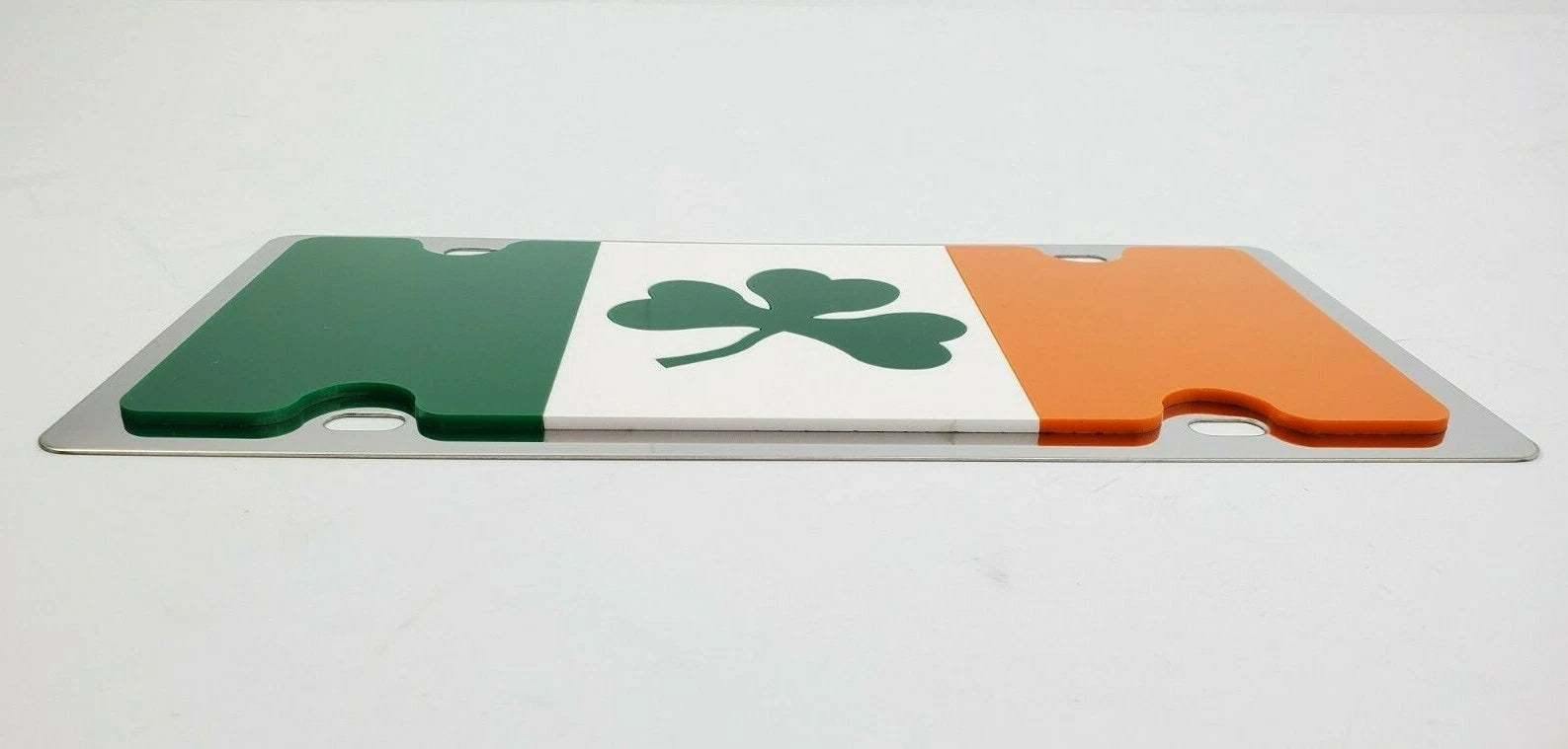 Irish Flag Vanity License Plate Premium Stainless Steel for Car Truck (All)