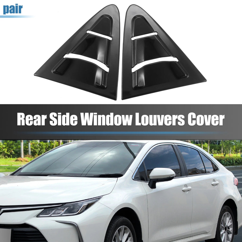 1 Pair Rear Side Window Louvers for Toyota Corolla  Gloss Black