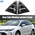 1 Pair Rear Side Window Louvers for Toyota Corolla  Gloss Black