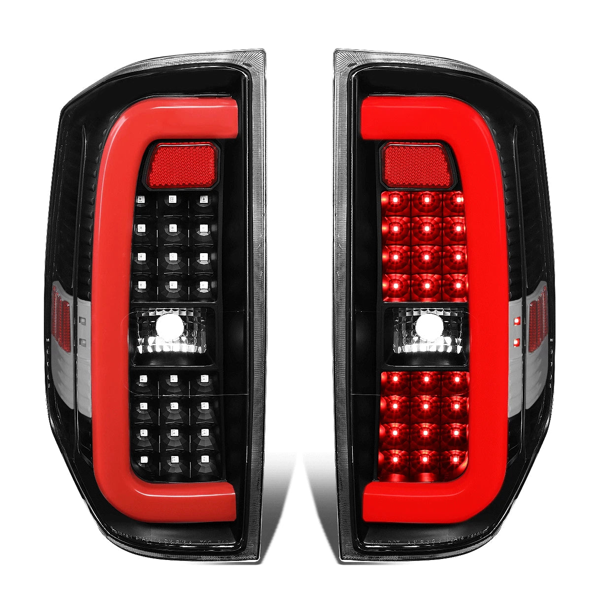 3D LED Tube Bar Tail Brake Light Reverse Lamps for Toyota Tundra (2014–2021)