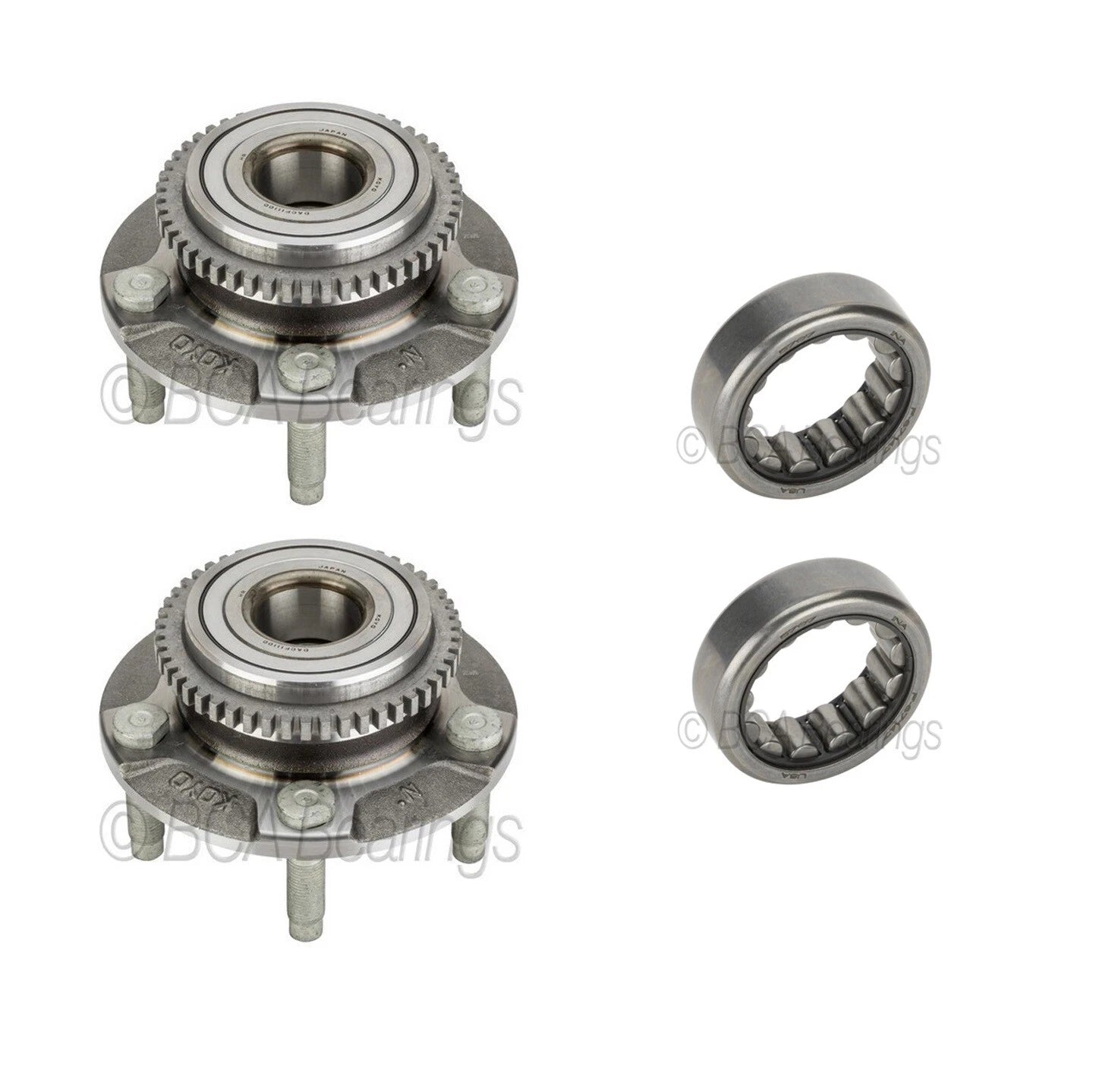 BCA Front Wheel Bearing Hub Assemblies & Rear Bearings Kit for Ford Mustang (RWD)