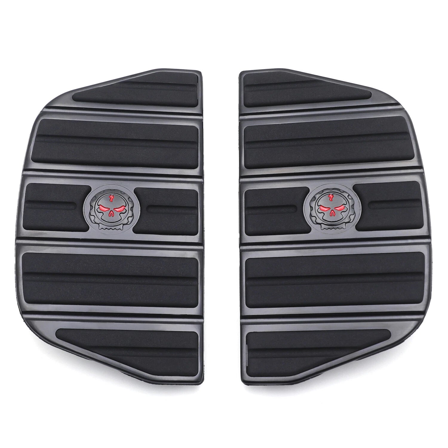 Black Gear Skull Passenger Footboard for Harley Touring/Softail (1987–2015)