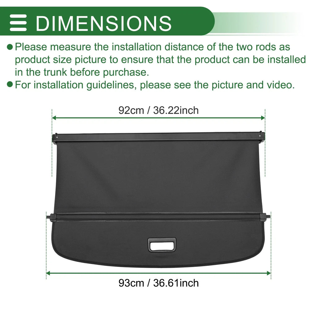 Retractable Cargo Cover for BMW X2 F39 Gloss Black (2018 - 2023)