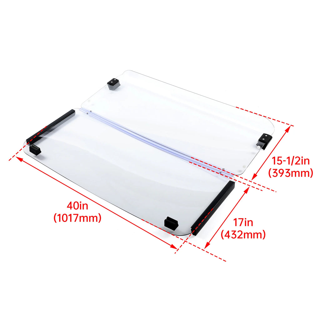 Clear Folding Windshield for Yamaha G2/G9 Golf Cart (1985–1995)