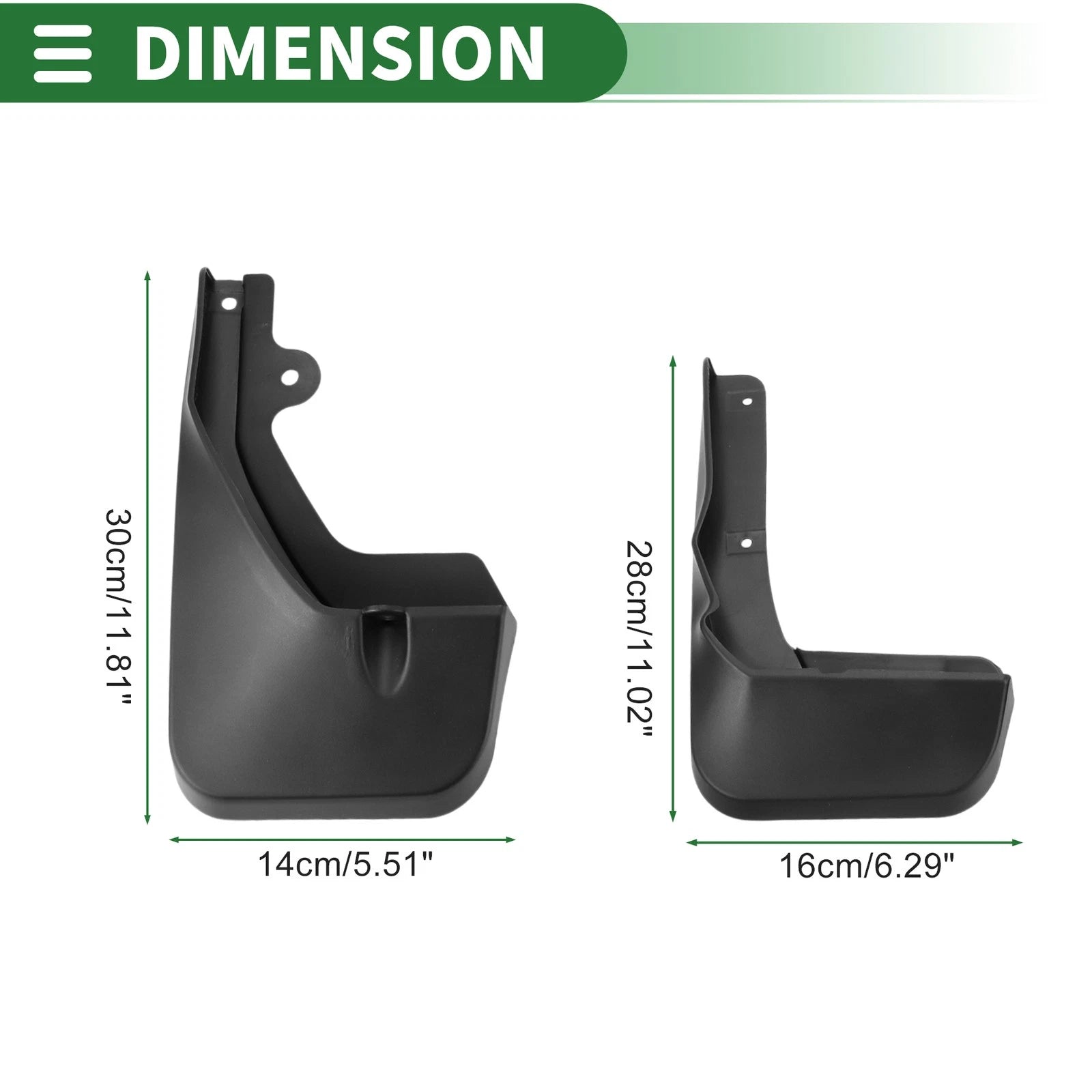 Mud Flaps Splash Guards for Lexus RX300/RX450 (2015–2017)
