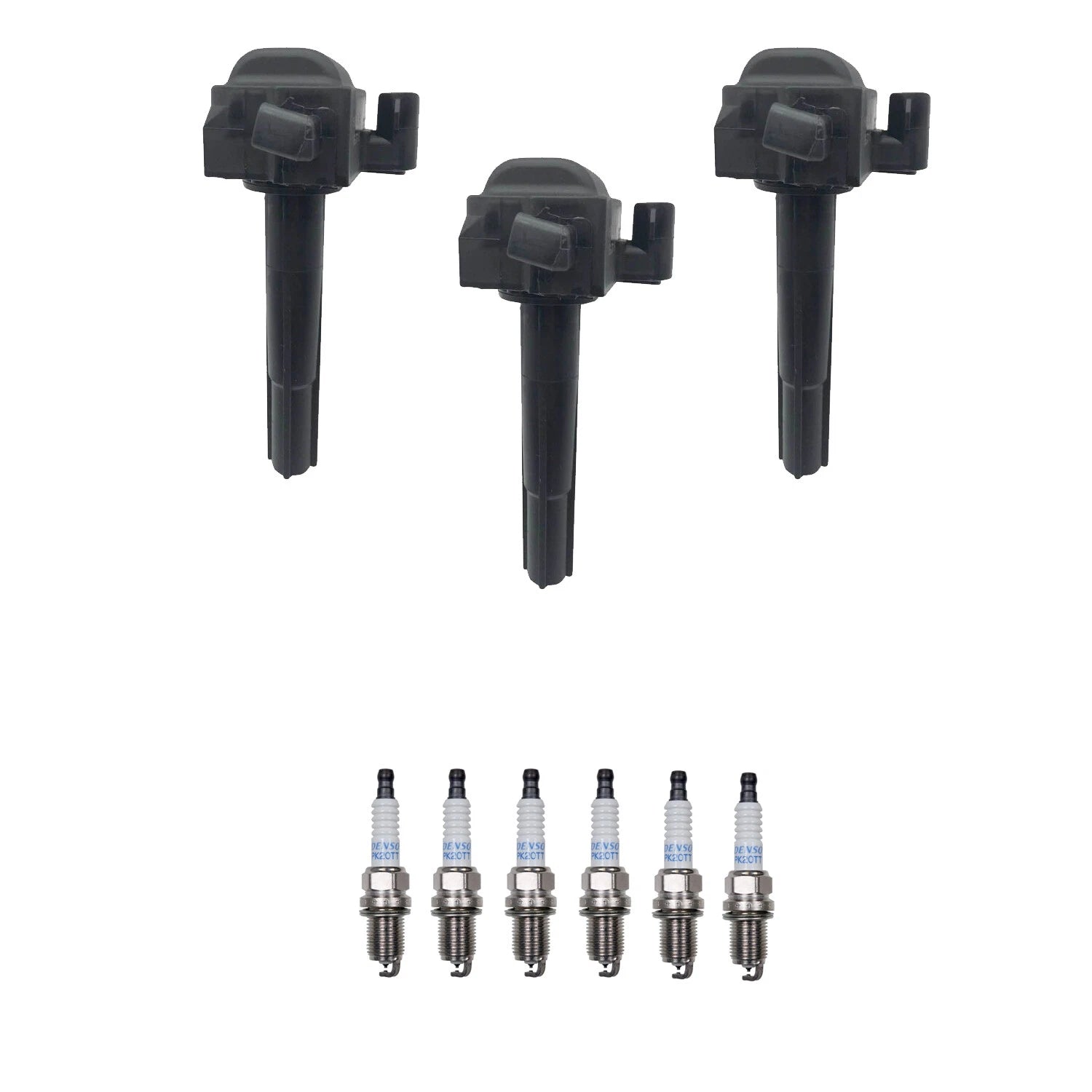 Set of 3 Ignition Coils & 6 Denso Platinum Spark Plugs for Camry 3.0 V6