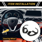 Set of 2 Carbon Fiber Steering Wheel Cover Trims for Toyota Tundra (2022–2024)