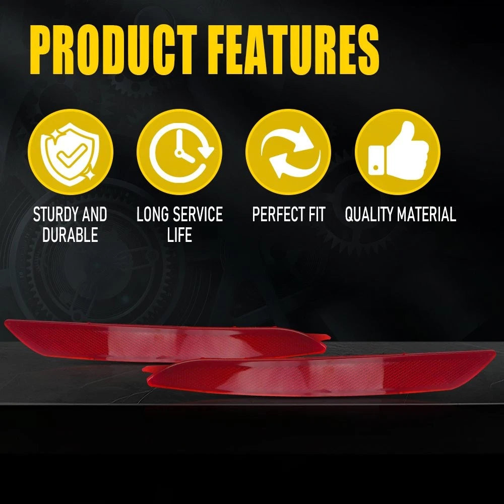2X Bumper Reflector Set for Hyundai Elantra (2014–2016) Left & Right